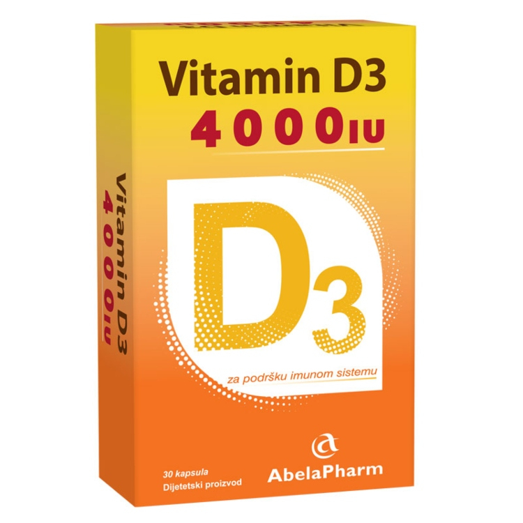 Abela Pharm Vitamin D3 4000IU 30 kapsula