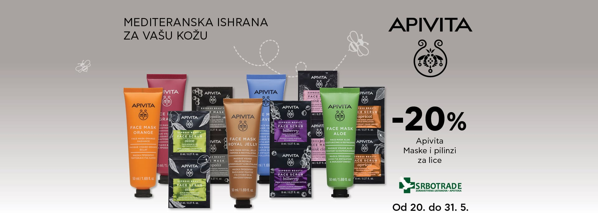 Apivita maske 05/26 brend - Srbotrade