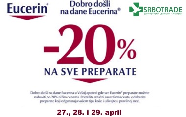 Dani Eucerina - Obezbedite sebi Eucerin proizvod po veoma povoljnoj ceni