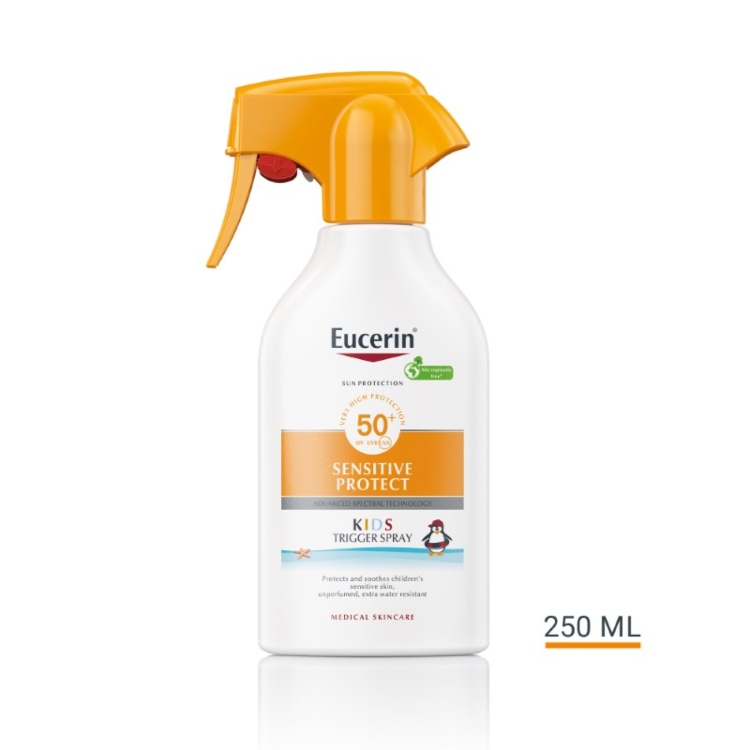 Eucerin Sun sprej na pumpicu za zaštitu osetljive dečije kože od sunca SPF50+ 250ml