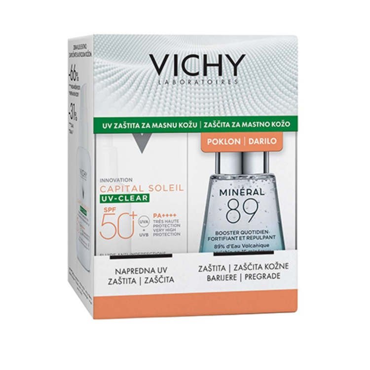 Vichy Capital Soleil UV Clear Fluid SPF50+ 40ml + Mineral 89 Booster 30ml