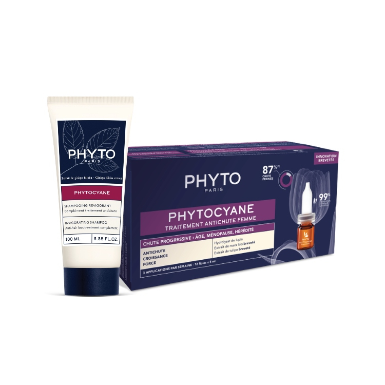 PhytoCyane Women Progressive set - ampule a12 + šampon 100ml