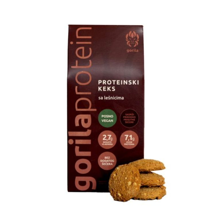 Gorila proteinski keks sa lešnicima 175g - Online apoteka Srbotrade