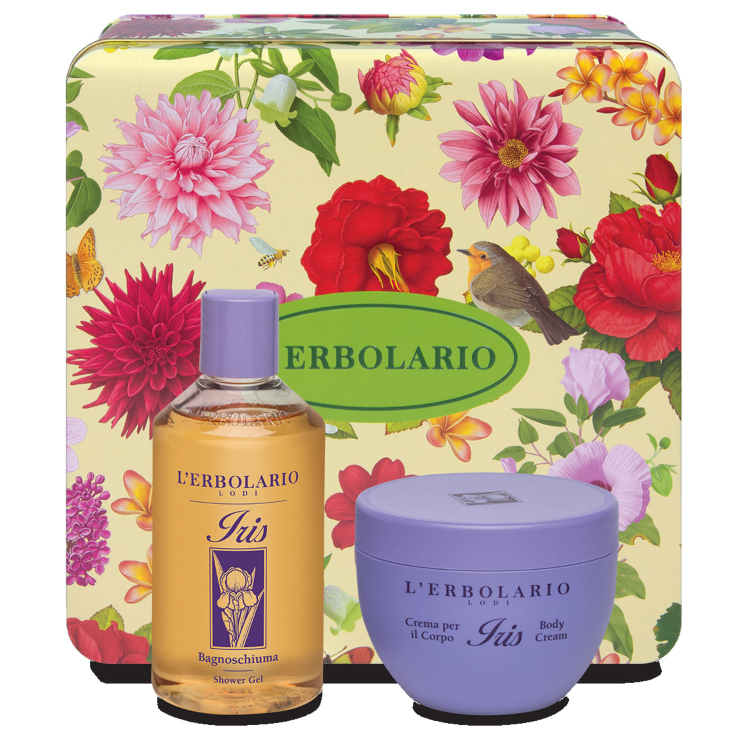 L'Erbolario Iris set - gel za tuširanje 250ml + krema za telo 300ml