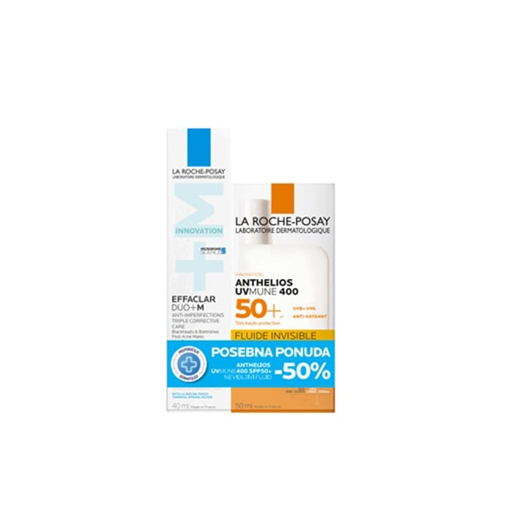 La Roche Posay Effaclar Duo M+ krema 40ml + Anthelios UVMUNE 400 SPF50+ fluid 40ml