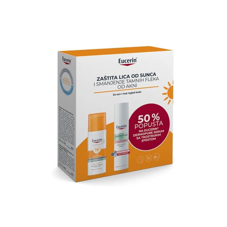 Eucerin Sun Box - Oil Control SPF50+ 50ml + DermoPure serum sa trostrukim efektom 40ml