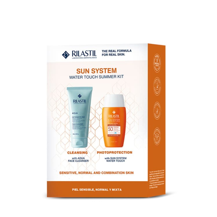 Rilastin Sun set - Aqua emulzija za čišćenje 100ml + Water touch fluid za lice SPF50 50ml