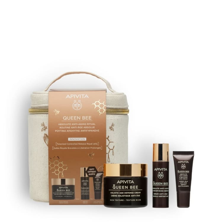 Apivita Queen Bee set - krema bogate teksture 50ml + serum 10ml + krema za poručje oko očiju 5ml
