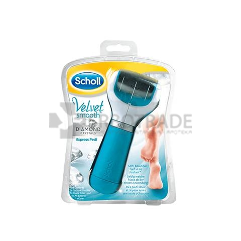 Scholl Velvet Smooth električna turpija sa dijamantskim kristalima