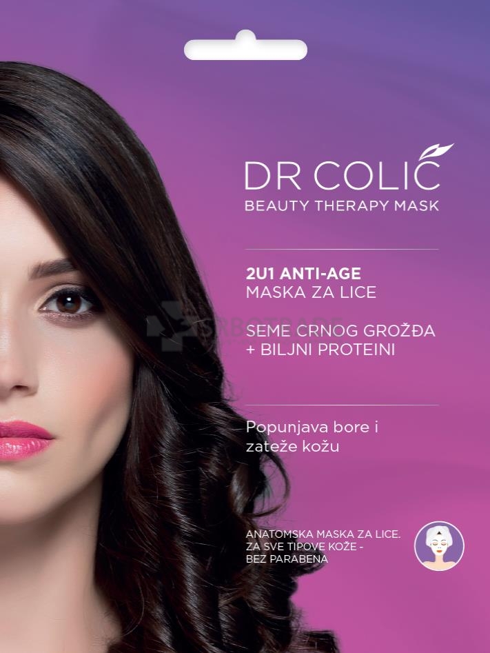 Dr Colic 2 u 1 Anti-age maska seme crnog grožđa + biljni proteini