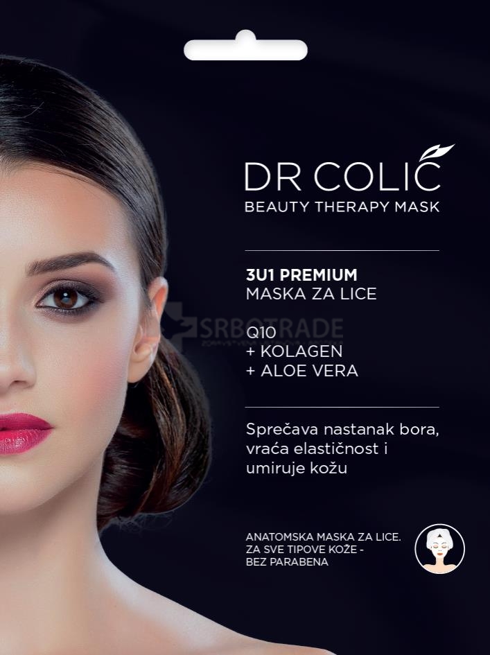 Dr Colic 3 u 1 Anti-age maska Q10+Kolagen+Aloe vera