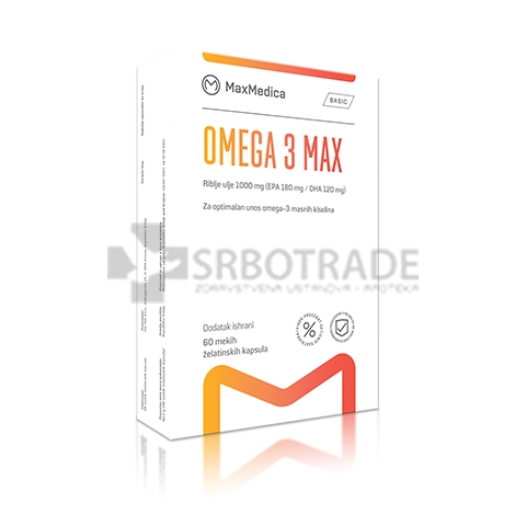 MaxMedica Omega 3 Max 1000 mg softgel kapsule