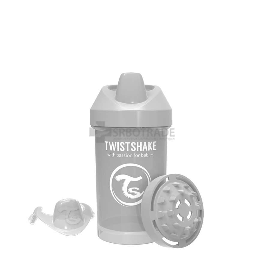 Twistshake Crawler Cup 300ml Pastel Grey (8+m)
