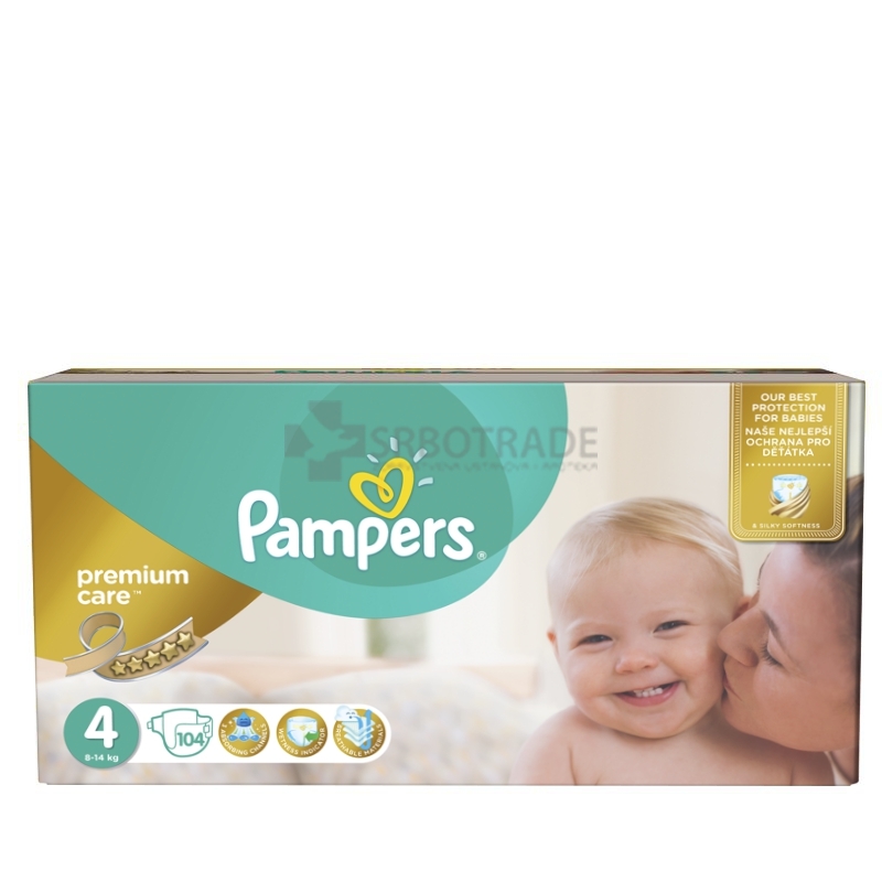 Pampers Premium Care Maxi 4 pelene 104 komada