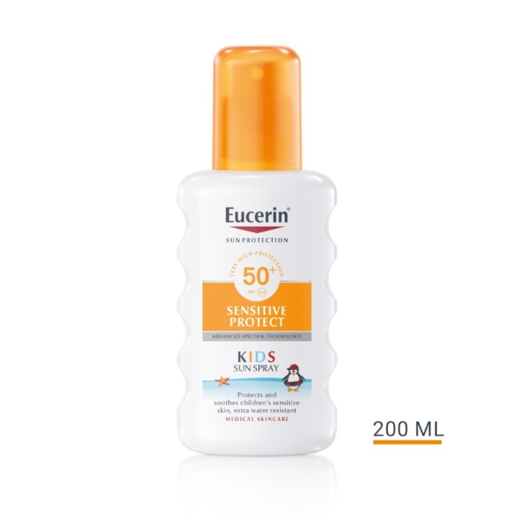 Eucerin Sun sprej za zaštitu osetljive dečije kože od sunca SPF50+ 200ml