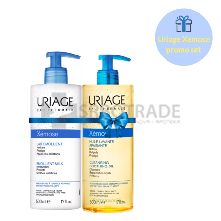 Uriage Xemose emolijentno mleko 500ml + xemose uljana kupka 500ml