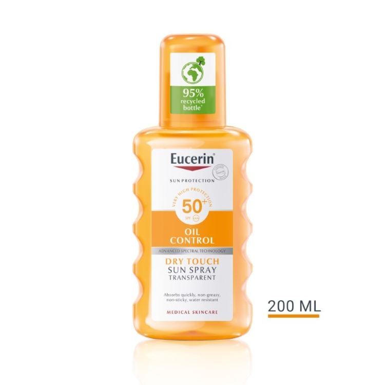Eucerin Sun Oil Control Dry Touch sprej za zaštitu osetljive kože od sunca SPF50+ 200ml