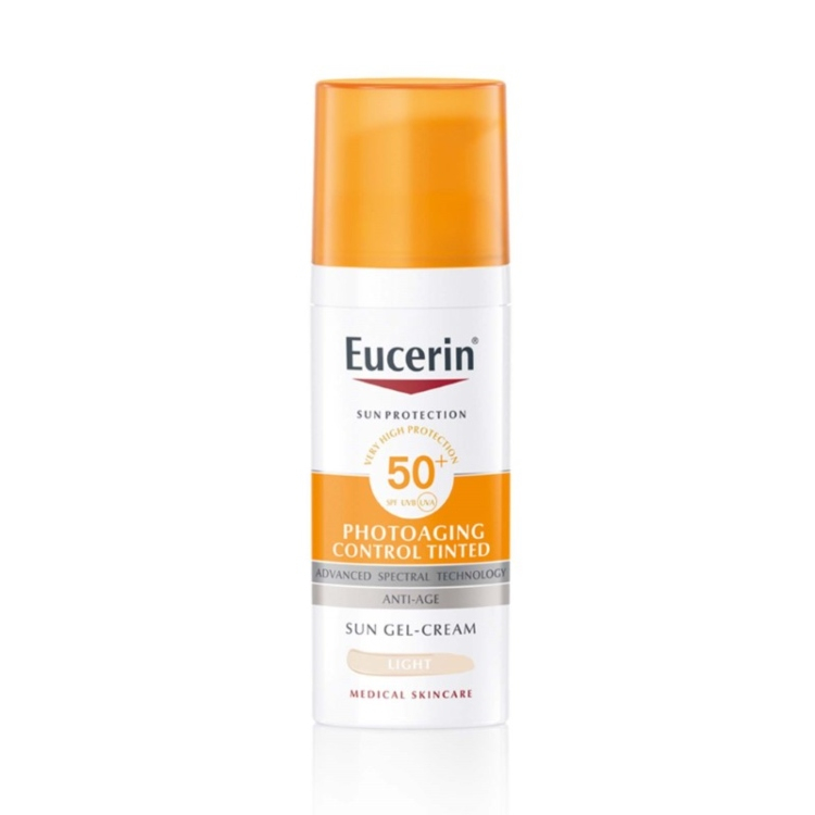 Eucerin Sun Anti-age tonirana krema za zaštitu od sunca SPF50+ svetla 50ml