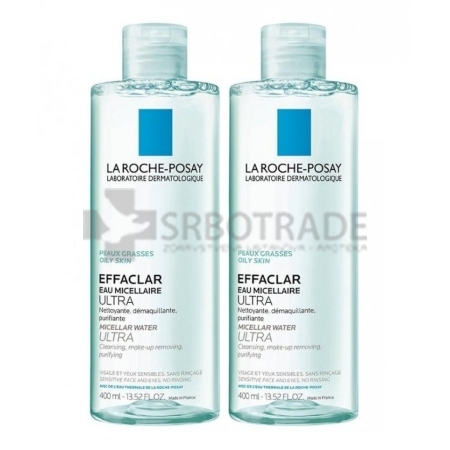 La Roche Posay Effaclar micelarna voda 400ml 1+1 gratis 