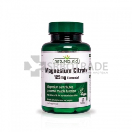 Natures Aid Magnezijum Citrat 125mg 60 tableta