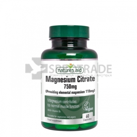 Natures Aid Magnezijum Citrat 750mg 60 tableta
