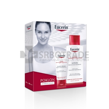 Eucerin pH5 losion za telo 200ml + Eucerin pH5 krema za ruke 75ml