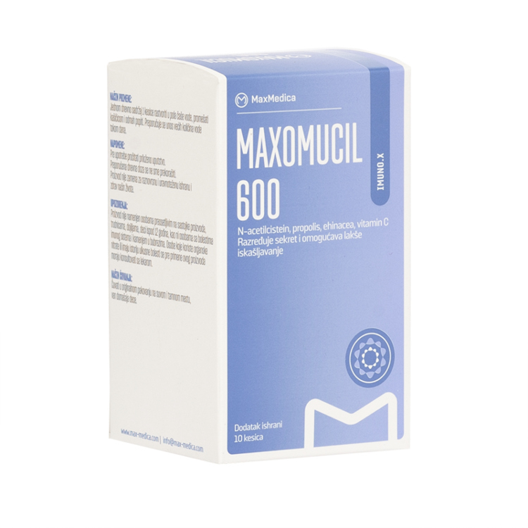 MaxMedica Maxomucil 600 10 kesica
