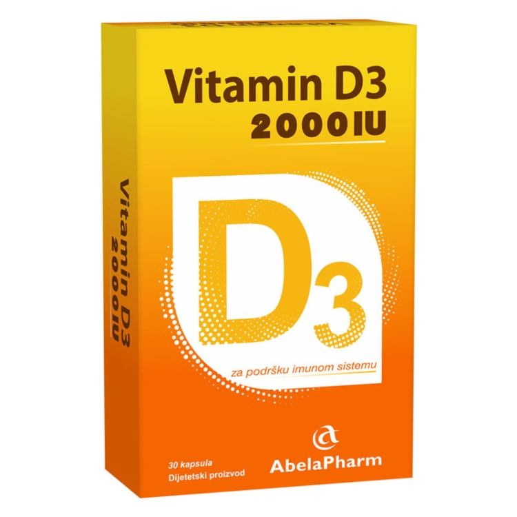Abela Pharm Vitamin D3 2000IU 30 kapsula