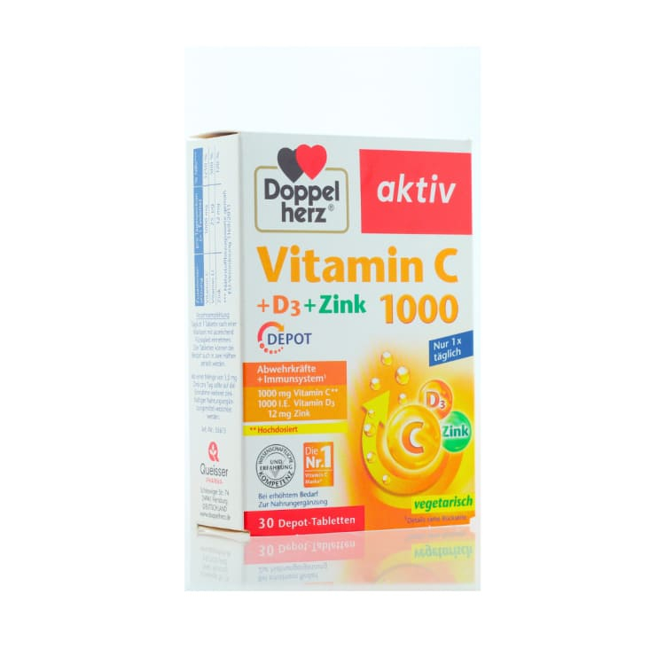 Doppelherz Aktiv vitamin C 1000 + vitamin D3 + cink 30 tableta