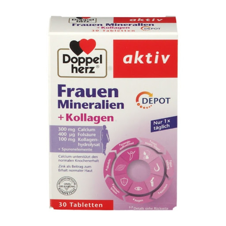 Doppelherz Aktiv vitamini za žene + kolagen 30 tableta