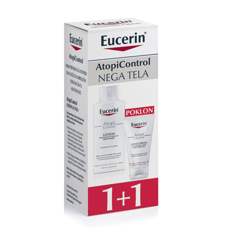 Eucerin AtopiControl losion 250ml + krema za ruke 75ml