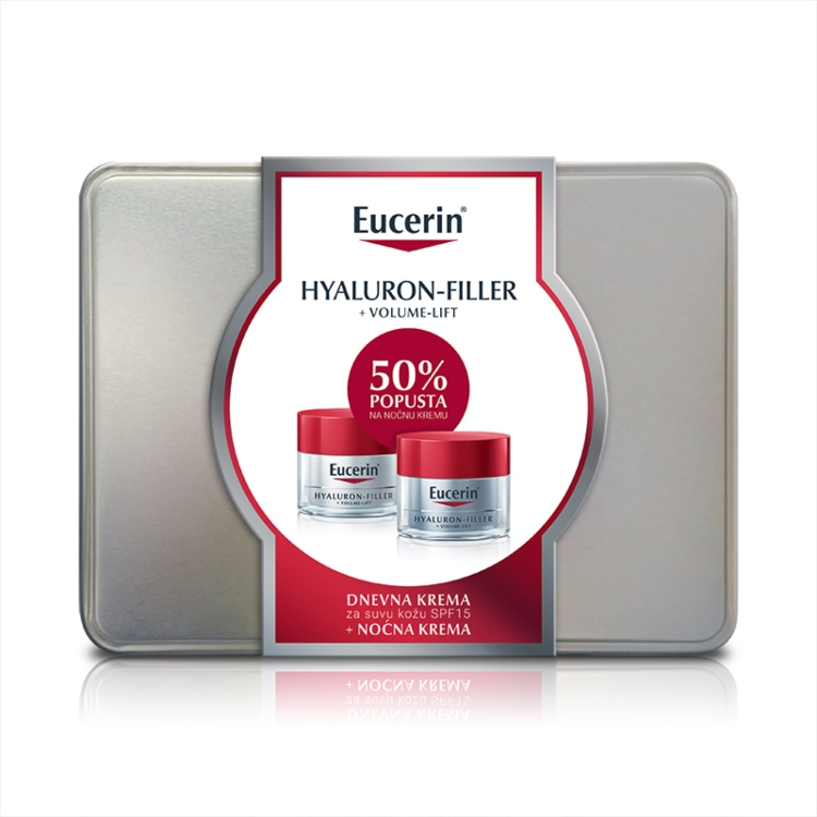 Eucerin Hyaluron-Filler + Volume Lift dnevna krema za suvu kožu 50ml + noćna krema 50ml