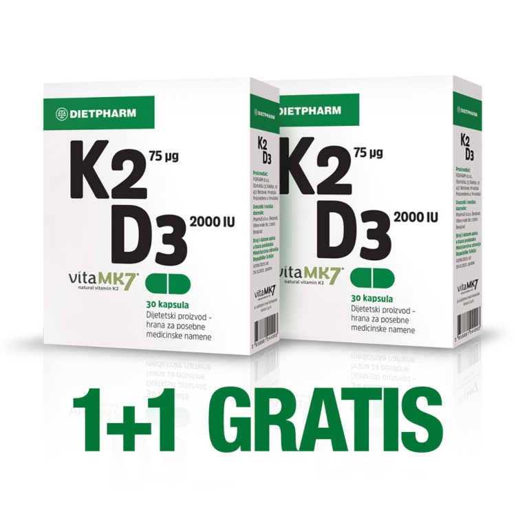 Dietpharm K2D3 30 kapsula 1+1 gratis