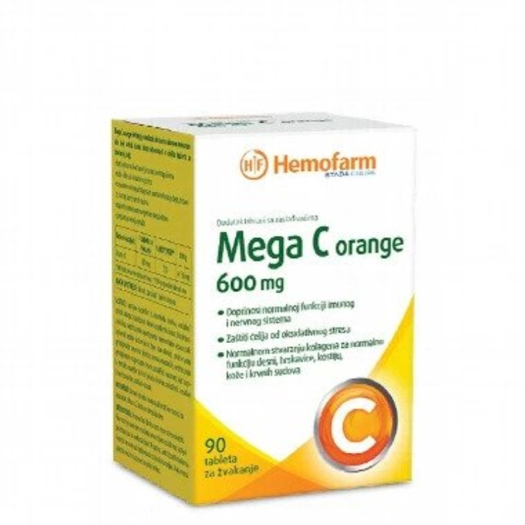 Mega C Orange 600mg 90 tableta za žvakanje