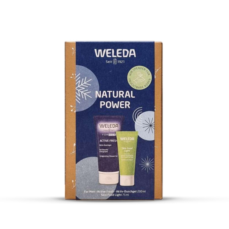 Weleda Natural Power set - Skin Food Light krema 75ml + Gel za muškarce za tuširanje 200ml