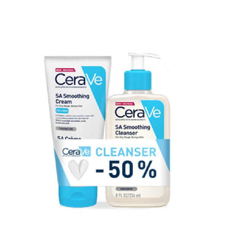 CeraVe Promo paket SA krema + SA gel za čiščenje kože, -50%, 177 ml + 236 ml